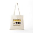 thumbnail image 5 of CafePress - Proud Wife Of A Soldier Black And Gold - Unisex Canvas Tote Bag, Beige, 1-Piece, 5 of 6