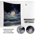 thumbnail image 5 of Moon Star Ocean Waves Night Sky Tapestry Mystical Decorative Wall Hanging Art Aesthetic Room Decor for Bedroom Living Room Dorm 30x40 Inch, 5 of 6