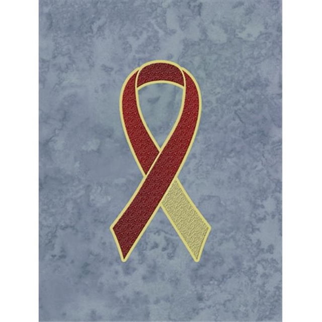 Burgundy and Ivory Ribbon for Head and Neck Cancer Awareness Garden Flag Size - 11 x 15 In.