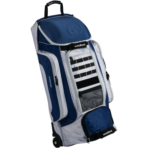 Wire2wire Tournament Catcher's Wheeled Bag Grey/Navy
