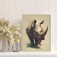 thumbnail image 2 of Rhinoceros Canvas Print, African Wildlife Wall Art, Decor for Living Room, Bedroom, Office, Hotel, Entryway, Lodge, 2 of 8