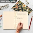 thumbnail image 5 of Flowers and Leaves Ring Binder Notebook Journey Note Diary College Ruled Spiral Notebook Study Loose Leaf Paper A5 60 Pages, 5 of 8