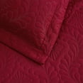 thumbnail image 4 of Green Essen 3 Pieces Solid Color Quilt Set King Size,Soft Microfiber Bedding Sets Lightweight Bedspread Reversible Coverlet Bed Cover(Burgundy), 4 of 8