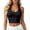 a-205Black45, variant on Womens U Neck Halter Solid Color Cropped Yoga Bra Stretch Slim Fit Breathable Daily Sport Casual Sleeveless Workout Crop Inner Tops For Ladies Classic Bra