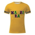 thumbnail image 3 of Gephdiin Graphic Tees Mens T-Shirts Mardi Print T Shirt for Men's Carnival3D Printed T Shirt With Short Sleeves Graphic Tees Men Mens Shirts Polyester Yellow M, 3 of 4
