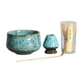 thumbnail image 3 of Juego de Matcha japonés cuenco tradicional Soporte de cerámica kit hecho a mano 4 piezas Azul Yotijar, 3 of 10