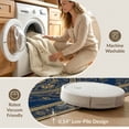 thumbnail image 5 of ODIKA 3'x5' Washable Accent Rug Personalized Round Symmetrical Exact Flannel for Bedside, Nursery Room, Pet Friendly & Non-Shedding, 5 of 7