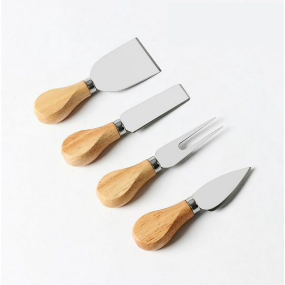 4PCS/Set Cheese Knives Set,Wood Handle Cheese Knives Sets Cheese Tool Set Cheese Knife Slicer Knife Cutter
