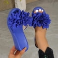 thumbnail image 5 of Wensltd Women Flower Solid Color Wedge Sandals Open Toe Slip On Summer Casual Vacation Beach Shoes Comfortable Trendy Breathable Design, 5 of 9
