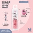 thumbnail image 3 of Miyuki Delica Seed Beads – Size 11/0 (1.6 mm), DB2116, Duracoat Opaque Light Carnation, 7.2 g, Approx. 1440 Beads, 3 of 7
