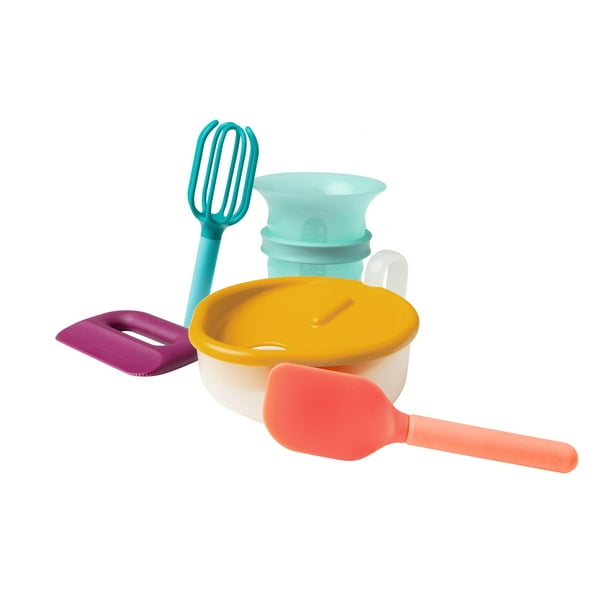 Set de cocina para preparar alimentos para niños pequeños Boon Intro con 5 herramientas a partir de 3 años