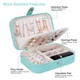 thumbnail image 4 of Jewelry Box Organizer Portable Travel Leather Jewellery Ornaments Case Storage, 4 of 8