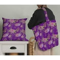 thumbnail image 5 of Soimoi Tissu Crêpe polyester Violet Imprimé Feuilles & Roses 1 Yard 42 Pouces de Large, 5 of 5
