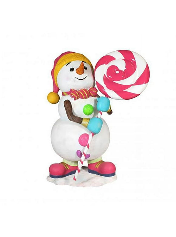 Queens of Christmas WL-SNMN-LPOP 6 ft. Snowman with Lollipop