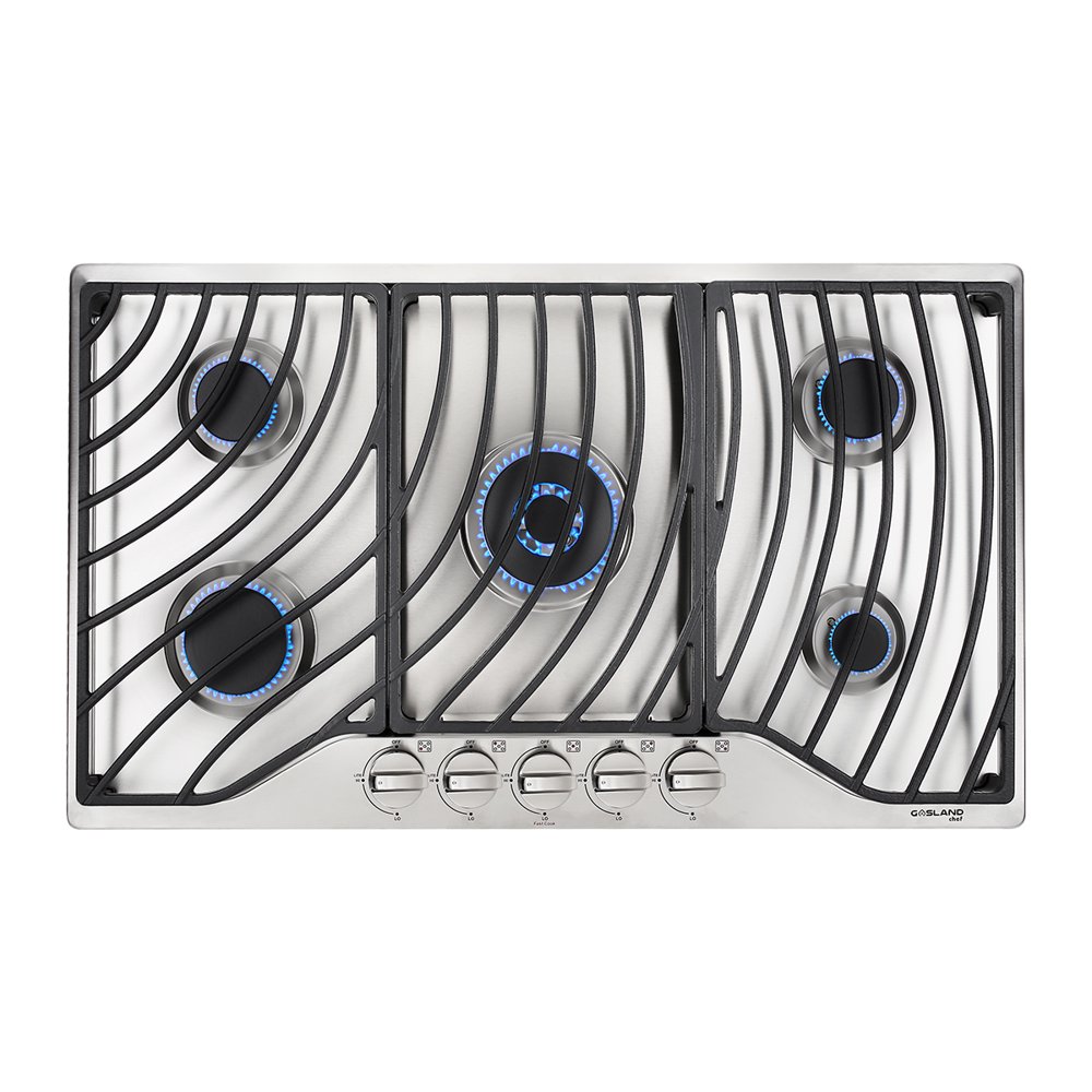 Gasland Chef GH1365SF 5 Italy Sabaf Burner Gas Stovetop, 36 inch Drop