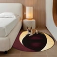 thumbnail image 2 of Round Rugs 7Ft, Yellow Black Red Round Area Rug Washable Indoor Throw Carpet, Retro Modern Geometric Abstract Large Non Slip Circle Rug for Dining Room Playroom Home Decor Aesthetic, 2 of 8