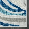 thumbnail image 3 of Abani Hampton Collection Area Rug Mid Century Zebra Print Living Room Decor Floor Rug 4 x 6 Blue Grey, 3 of 8