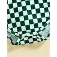 thumbnail image 6 of Caoirhny 2 Pieces Baby Suit Set, Checkerboard Print Long Sleeve Romper with Buttons+ Tie-Up Long Pants, 0-24 Months, 6 of 9