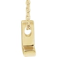 thumbnail image 2 of Precious Stars Unisex 14K Yellow Gold Initial L Pendant Slide Necklace, 2 of 3