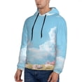 thumbnail image 3 of Balery Cute Pink Mushrooms Pattern Mens Hoodie Kangaroo Pocket Hoodie Pullover Hooded Sweatshirt Ideal for Daily Wear Travel and Home-3X-Large, 3 of 7