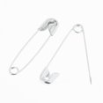 thumbnail image 3 of Agujas de seguridad de metal brillante, niqueladas, 500 piezas / 1000 piezas 1000PCS 22mm plata, 3 of 8