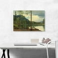 thumbnail image 2 of ARTCANVAS Campers With Canoes Canvas Art Print by Albert Bierstadt - Size: 26" x 18" (1.50" Deep), 2 of 9