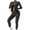 Dark Gray, variant on Timegard Workout Sets for Women Cropped Zip up Jackets Yoga Leggings Stretch Gym Athletic Running Outfits