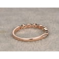 thumbnail image 4 of 0.25 Half Eternity Wedding Ring Beautiful Twist Curve Moissanite Wedding Ring Band with 18k Gold Plating, 4 of 9