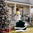 thumbnail image 5 of Christmas Green Velvet Dress Outfit for 23 Inch Goose Statue, with Velvet Goose Clothes and Santa Hat, White Trims, Xmas Goose Costume, Winter Holiday Outdoor Garden Patio Yard Art Decor, 5 of 9