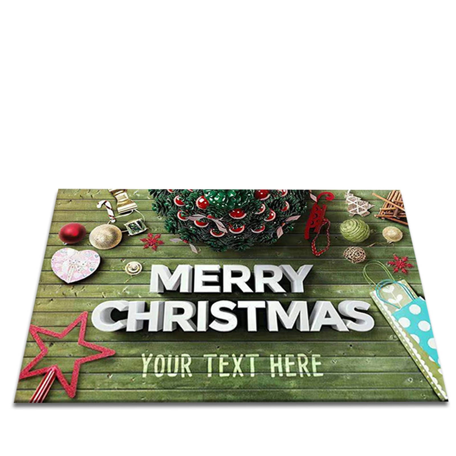 CALAFEBILA 2022 Hawaiian Style Christmas Letter Door Mats Kitchen Mats