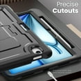 thumbnail image 5 of ELEHOLD Rugged Case with Pencil Holder For iPad Air 11-inch M3 (2025) / M2 (2024), Built-in Kickstand Double-Layer Protection Full-Body Shockproof Cover For Apple iPad Air 11 (2025/2024),Black, 5 of 8