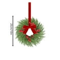 thumbnail image 2 of 8PCS Christmas Kitchen Cabinet Wreaths with Plaid Bow Ribbon Hanging Cabinet Doors Wreaths Decorative for Kitchen Window Outdoor Indoor Holiday Decor, 2 of 6