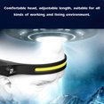 thumbnail image 4 of USB Sensing COB Headlamp Outdoor Bike Light USB Charged Night Running Light Powerful LED Head Lamp, Model: Black, 4 of 5