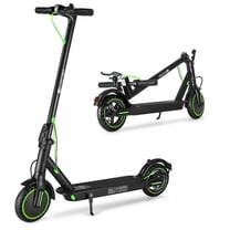 ChangBu Electric Scooter for Adults and Teens,8.5" Solid Tires,350W Motor,19MPH, Up to 18 Miles Range,Commuting Folding E Scooter with Dual Suspension