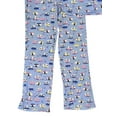 thumbnail image 3 of Womens Lightweight Blue RV Camper Pajamas Pink Flamingo Rayon Sleep Set, 3 of 3