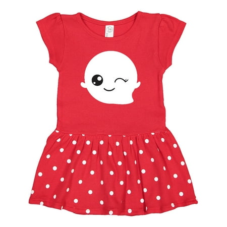 

Inktastic Halloween Ghost Winking Ghost Trick or Treat Gift Baby Girl Dress