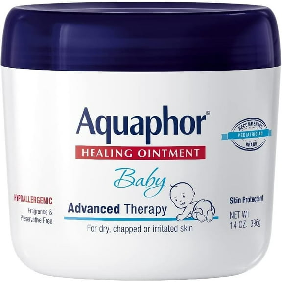 Baby Healing Ointment Advanced Therapy Skin Protectant - Dry Skin and Diaper Rash Ointment Jar - 14oz