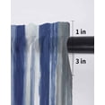 thumbnail image 6 of Abstract Navy Blue Tier Curtains 24 Inch Length,Sheer Curtains for Bedroom Living Room Window Vintage Grey Street Painting Art Rod Pocket Drapes Kitchen Curtains Small Half Window 27.5"x24" 2 Panels, 6 of 6