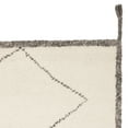 thumbnail image 6 of SAFAVIEH Casablanca Emmett Geometric Wool Shag Area Rug, Ivory/Charcoal, 4' x 6', 6 of 7