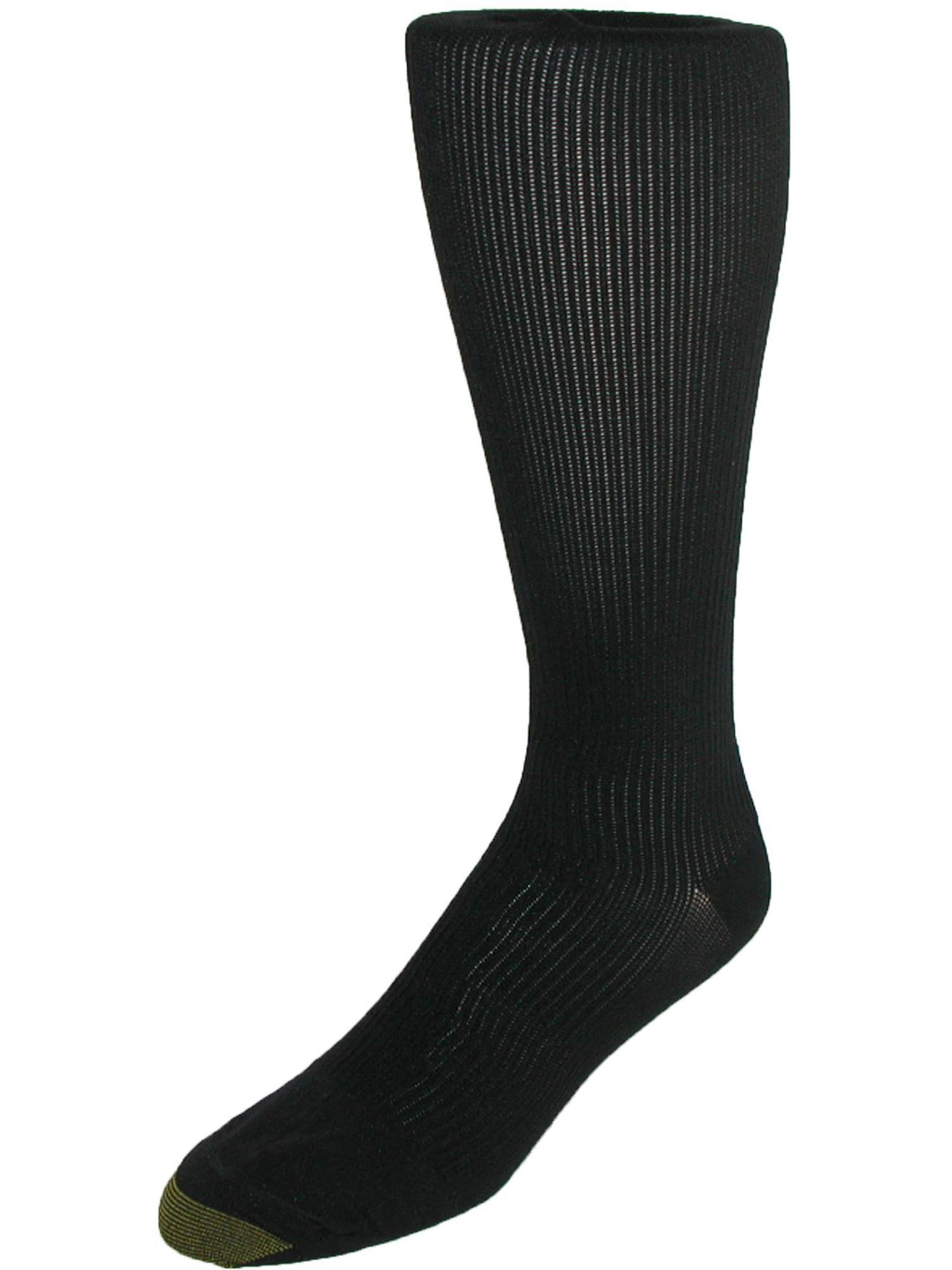 Size Large Men's Firm Support Compression Socks, Black