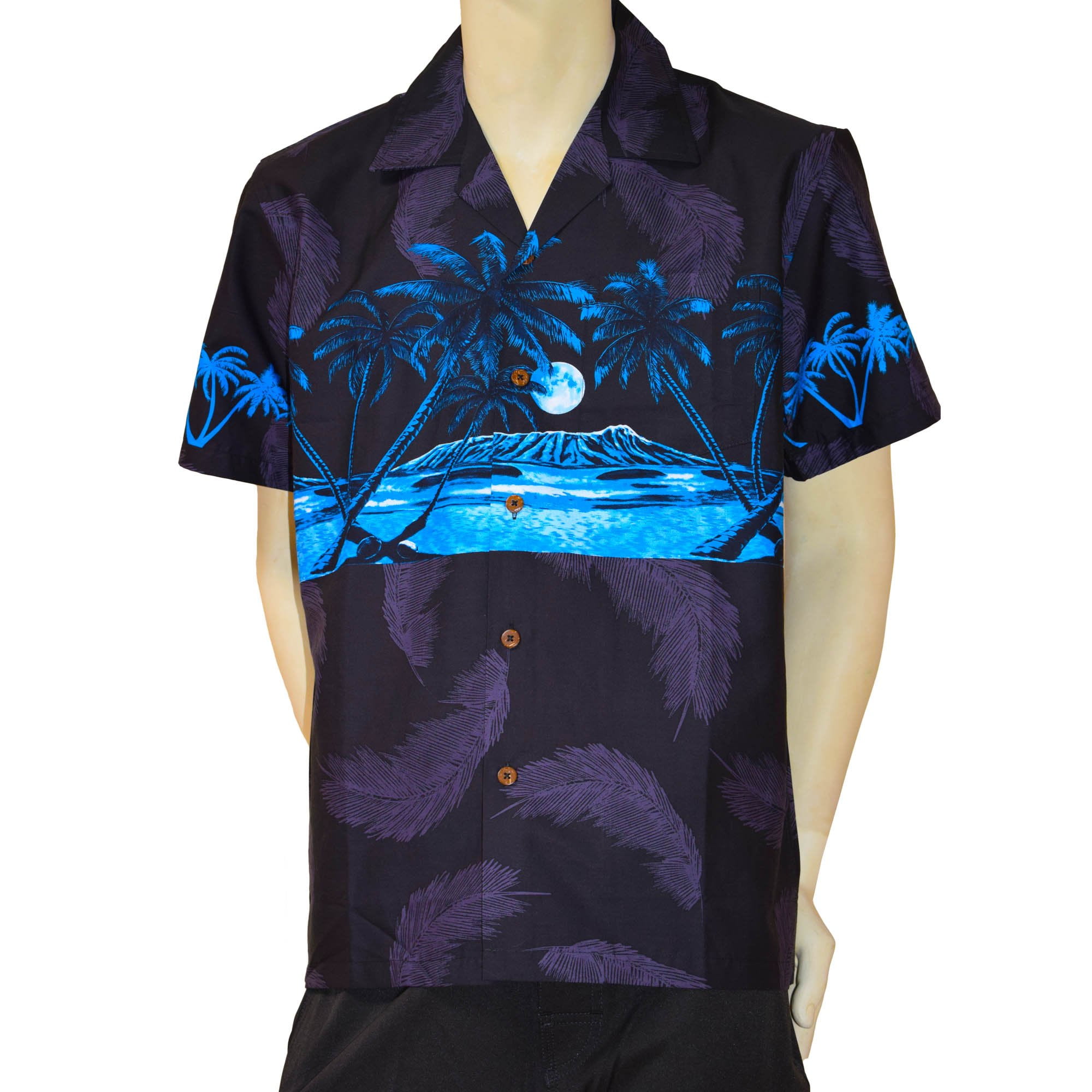 Favant Palm Tree Band Men's Short Sleeve Hawaiian Aloha Shirt - Walmart.com