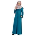 thumbnail image 3 of Bimba Islamic Clothes For Women Long Dress With Printed Hijab/Scarf Rayon Abaya Maxi Front Button Muslim Dress, 3 of 6