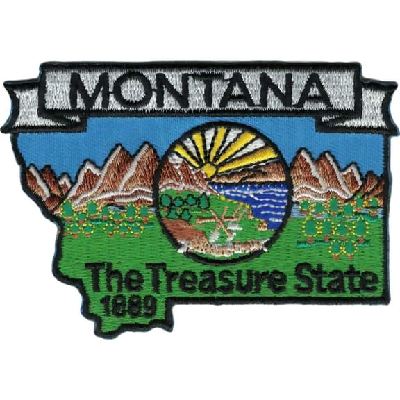 Montana State Map Patch 3"