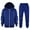 Blue, variant on WOYY Toddler Girls Tracksuit Solid Zip Up Hoodie and Joggers Sports Outfits, Sizes 4-5T