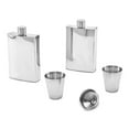 thumbnail image 3 of FB Jewels Polished Stainless Steel Two-4oz Flasks Gift Set, 3 of 3