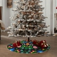 thumbnail image 5 of Daiia Roosters and Flowers Drawing Merry Christmas Tree Skirt , Xmas Large Lace-up Tree Skirt, Santa Snowflakes Rustic Home Decorations New Year Party Farmhouse Decor-36", 5 of 7