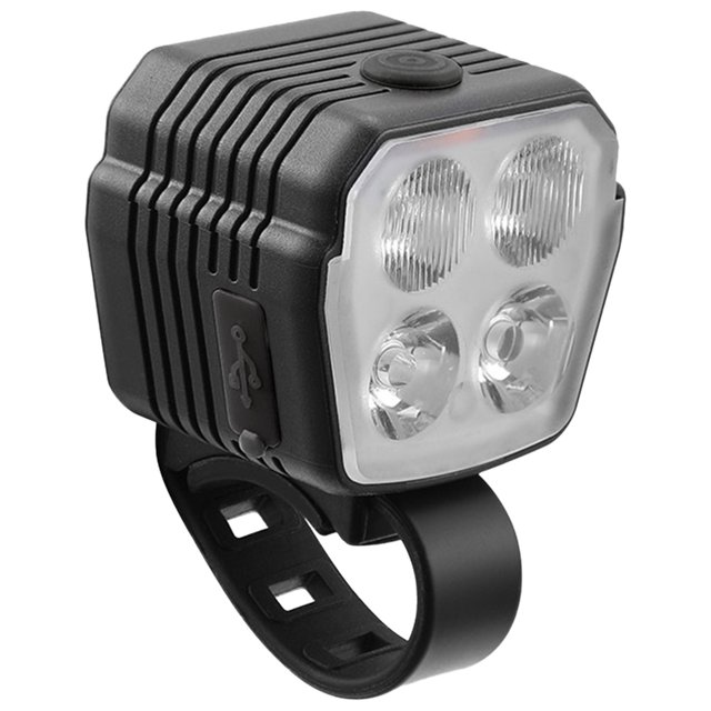 Luz delantera LED para bicicleta 7 modos de luz con bocina para bicicleta (faro delantero con bocina)