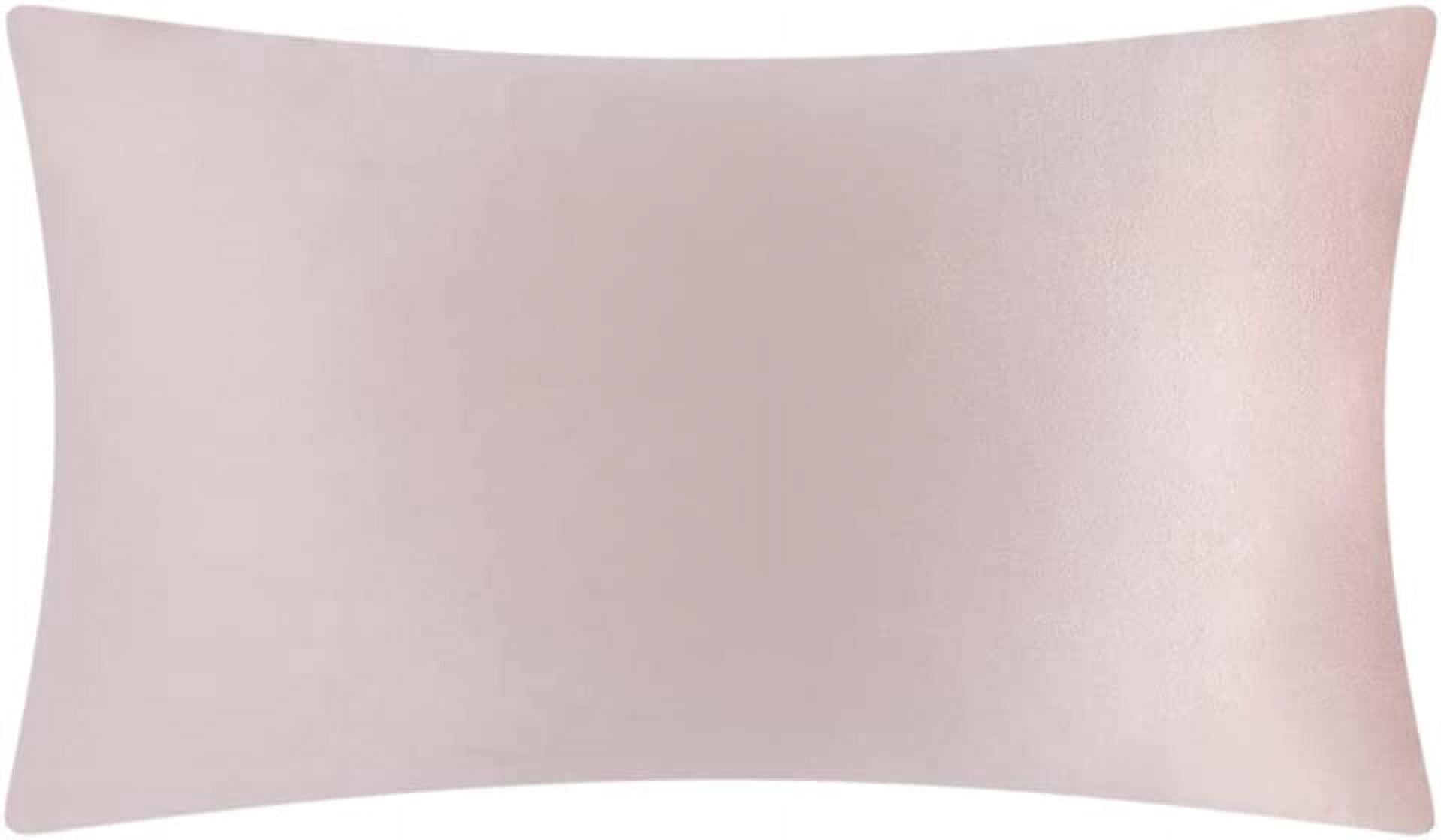 JWH 3D Rectangle Velvet Rose Throw Pillow Covers for Modern Decoration and Gift 12 x 20 inch Rose Gold
