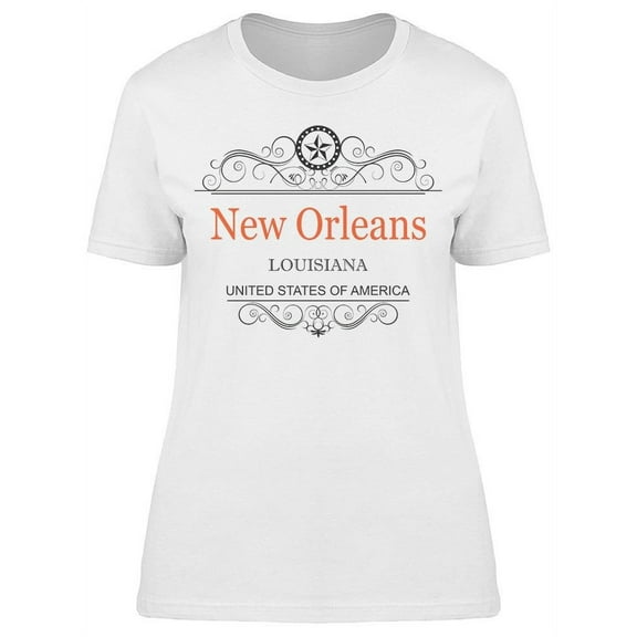 New Orleans Louisiana Frame T-Shirt Women -Image by Shutterstock, Female XX-Large
