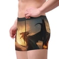 thumbnail image 2 of Yiaed Castle Cool Fire Dragon Print Men's Soft Cotton Boxer Shorts Breathable Boxers Underwear Moisture-Wicking Underwear Stretch Boxer Briefs for Man-XX-Large, 2 of 5
